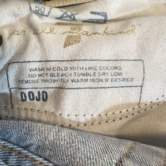 7 For All Mankind Dojo Jeans Women’s Size 29 Flare Low Rise Blue Zipper Cotton - Picture 4 of 13